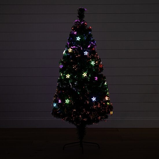 Nearly Natural Fiber Optic Faux 5 Foot Pre-Lit Pine Christmas Tree