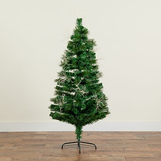 Nearly Natural Fiber Optic Faux 5 Foot Pre-Lit Pine Christmas Tree