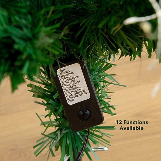 Nearly Natural Fiber Optic Faux 5 Foot Pre-Lit Pine Christmas Tree