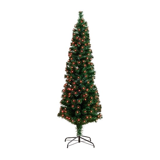 Nearly Natural Fiber Optic Faux 6 Foot Pre-Lit Pine Christmas Tree