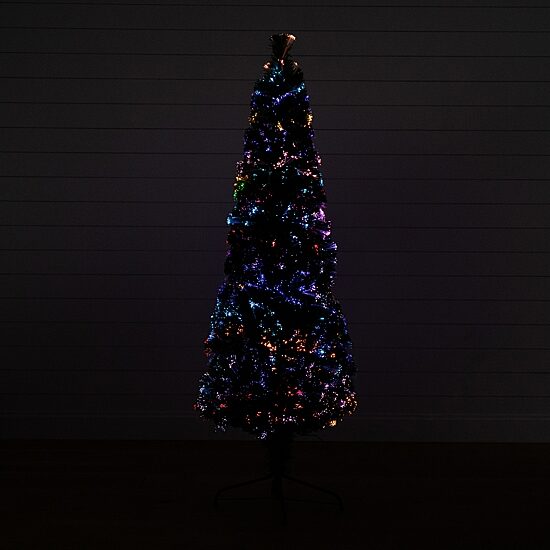Nearly Natural Fiber Optic Faux 6 Foot Pre-Lit Pine Christmas Tree