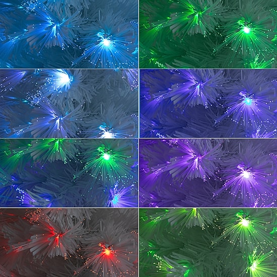 Nearly Natural Fiber Optic Faux 4 Foot Pre-Lit Pine Christmas Tree