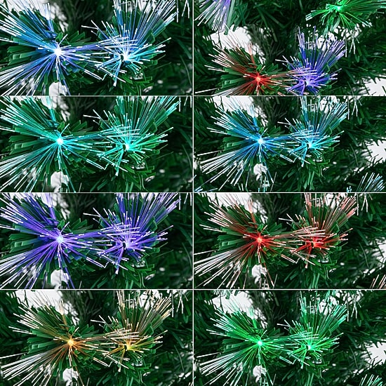 Nearly Natural Fiber Optic Faux 6 Foot Pre-Lit Pine Christmas Tree