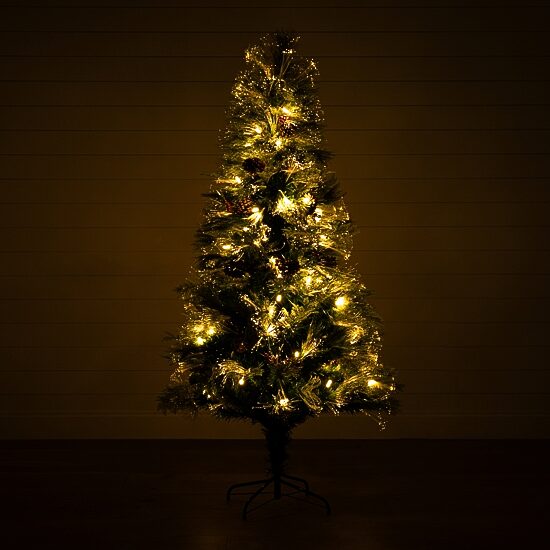 Nearly Natural Fiber Optic Faux 6 Foot Pre-Lit Pine Christmas Tree