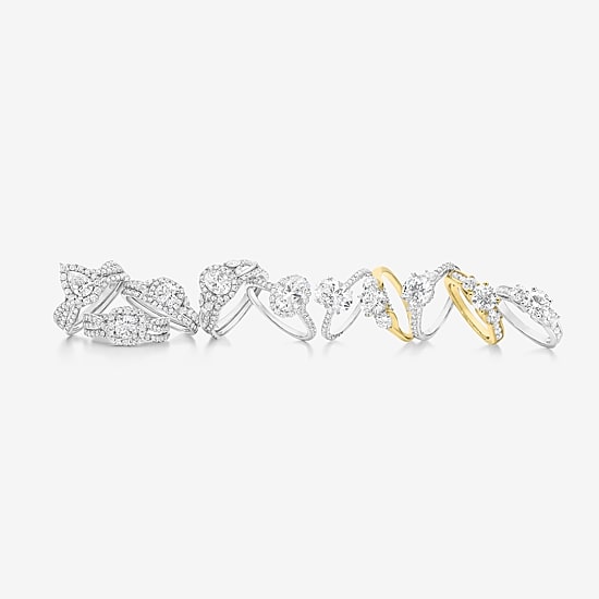Love Lives Forever (G / Si1-Si2) Womens 2 CT. T.W. Lab Grown White Diamond 10K Gold Round 3-Stone Engagement Ring