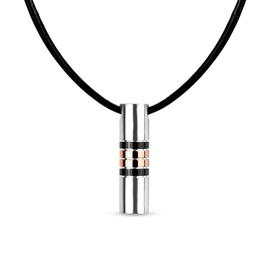 Mens Stainless Steel 24 Inch Pendant Necklace