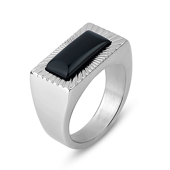 12MM Black Onyx Stainless Steel Band