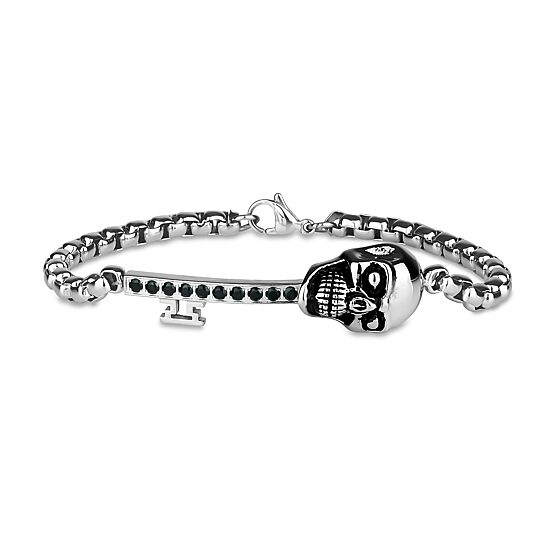 Mens Stainless Steel Solid 8 1/2 Inch Link Bracelet