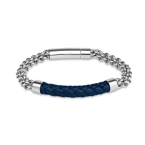 Mens Stainless Steel Solid 8 1/2 Inch Link Bracelet