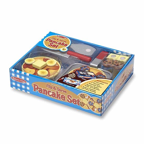 Melissa & Doug Wooden Flip & Serve Pancake Set Play Kitchen