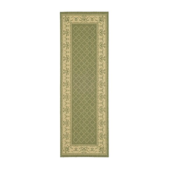 Safavieh Courtyard Collection Alden Oriental Indoor/Outdoor Runner Rug