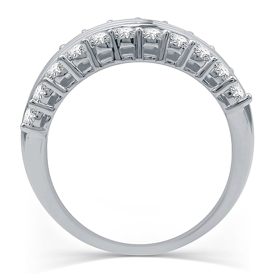 Womens 2 CT. T.W. Natural White Diamond 10K Gold Anniversary Band