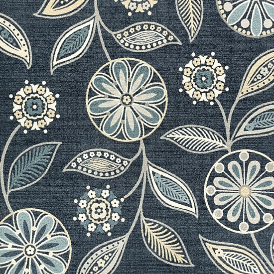 Maples Modern Floral Collection Skid Resistant Indoor Rectangular Area Rug