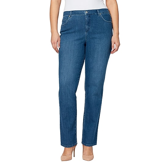 Gloria Vanderbilt Amanda Womens High Rise Stretch Fabric Tapered Leg Jean