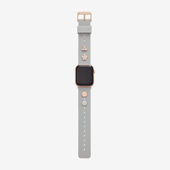Skechers Apple Watch Compatible Unisex Adult Gray Watch Band Srs6004