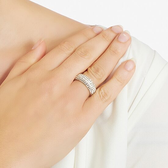 Sparkle Allure Womens 4MM White Crystal Pure Silver Over Brass Band