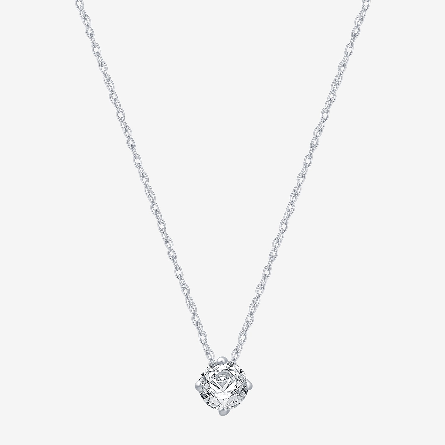 Ever Star (H-I / Si2-I1) Womens 1/4 CT. T.W. Lab Grown White Diamond 10K Gold Round Pendant Necklace