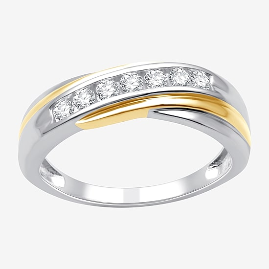 I Said Yes (H-I / I1) Womens 2MM 1/4 CT. T.W. Lab Grown White Diamond 14K Gold Over Silver Sterling Silver Wedding Band