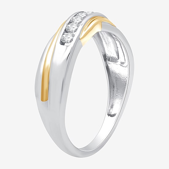 I Said Yes (H-I / I1) Womens 2MM 1/4 CT. T.W. Lab Grown White Diamond 14K Gold Over Silver Sterling Silver Wedding Band