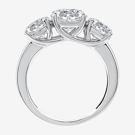 4 CT. T.W. Lab-Grown (G / SI1-SI2) Diamond Round 3-Stone Engagement Ring in 14K Gold