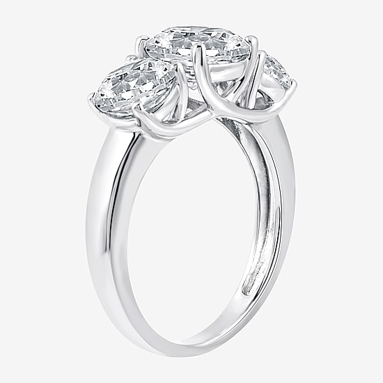 4 CT. T.W. Lab-Grown (G / SI1-SI2) Diamond Round 3-Stone Engagement Ring in 14K Gold
