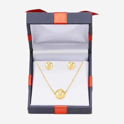 Womens 10K Gold Round 2-pc. Jewelry Set