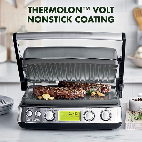 GreenPan Elite 7-in-1 Multi-Function Contact Grill & Griddle, Healthy Ceramic Nonstick
