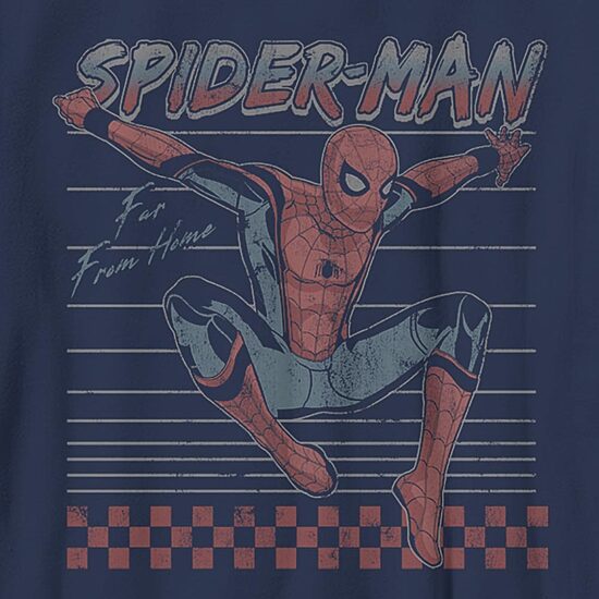 Disney Collection Little & Big Kid Boys Crew Neck Short Sleeve Regular Fit Marvel Spiderman Graphic T-Shirt
