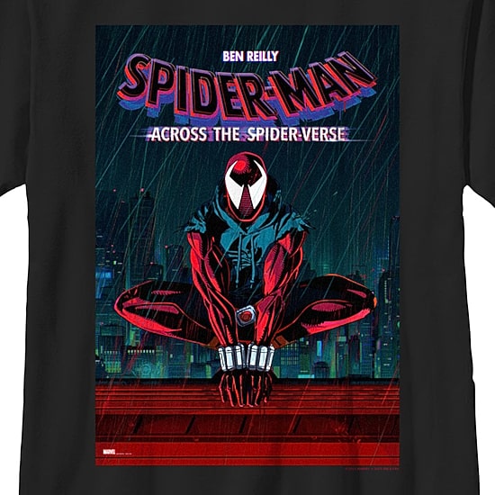 Disney Collection Little & Big Kid Boys Crew Neck Short Sleeve Regular Fit Marvel Spiderman Graphic T-Shirt