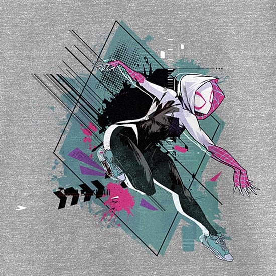 Disney Collection Little & Big Kid Girls Crew Neck Short Sleeve Regular Fit Marvel Spiderman Graphic T-Shirt