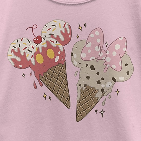 Disney Collection Little & Big Kid Girls Crew Neck Short Sleeve Regular Fit Mickey and Friends Graphic T-Shirt