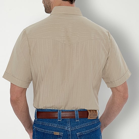 Ely Cattleman Snap Front Mens Short Sleeve Classic Fit Button-Down Shirt