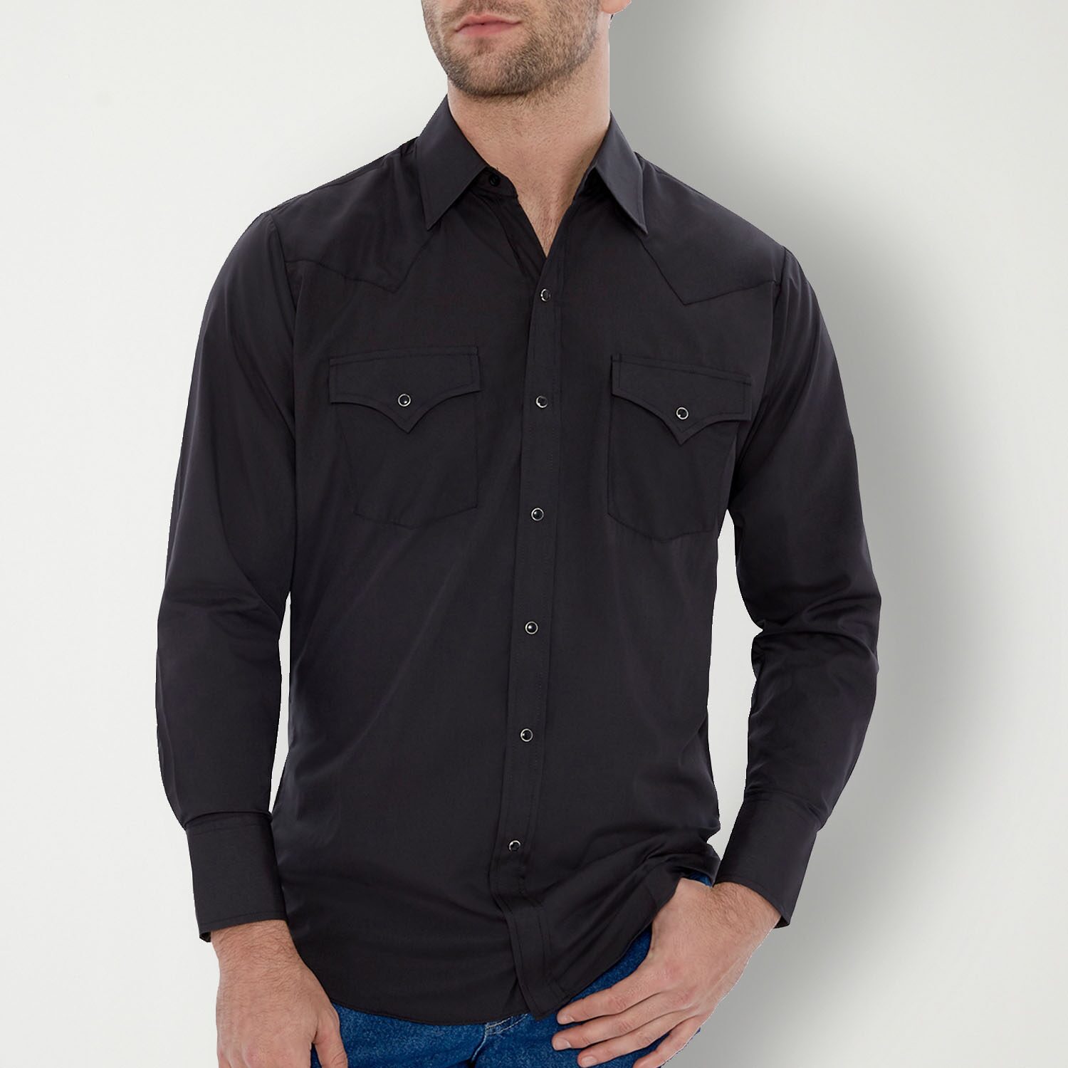Ely Cattleman Snap Front Mens Long Sleeve Classic Fit Big and Tall Button-Down Shirt