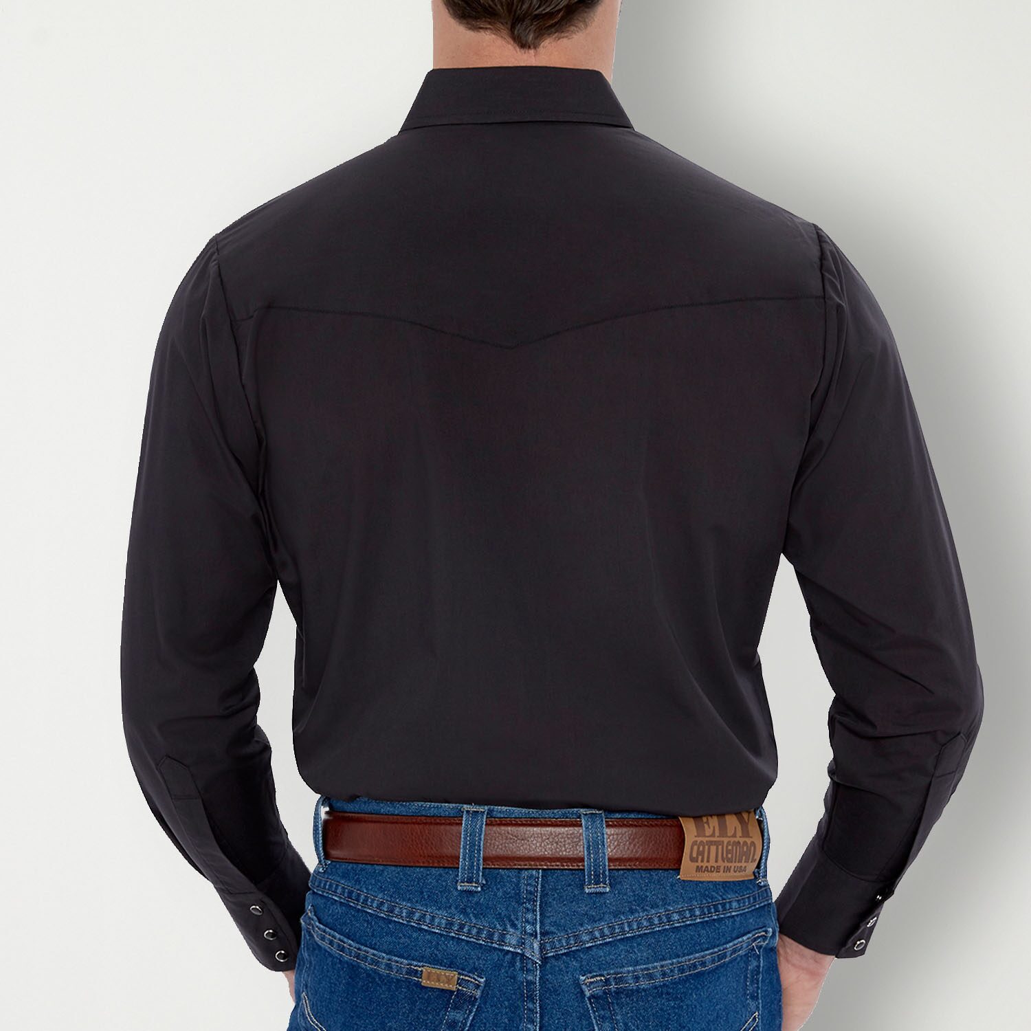Ely Cattleman Snap Front Mens Long Sleeve Classic Fit Big and Tall Button-Down Shirt
