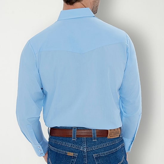 Ely Cattleman Snap Front Mens Long Sleeve Classic Fit Big and Tall Button-Down Shirt