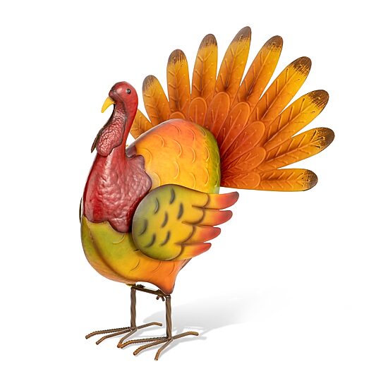Glitzhome Harvest Metal Turkey Porch Sign