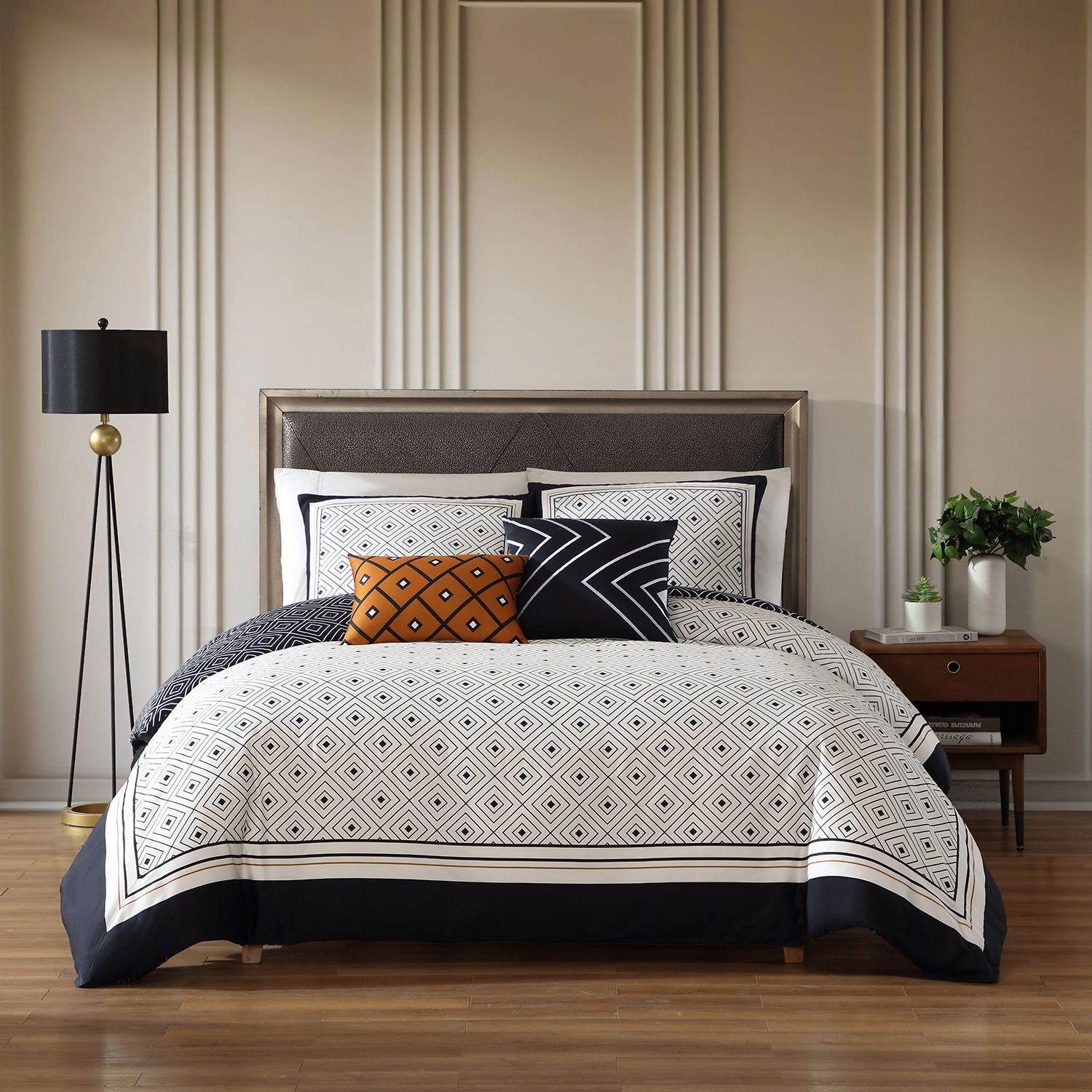 Bebejan Geometric 5-pc. Midweight REVERSIBLE Comforter Set