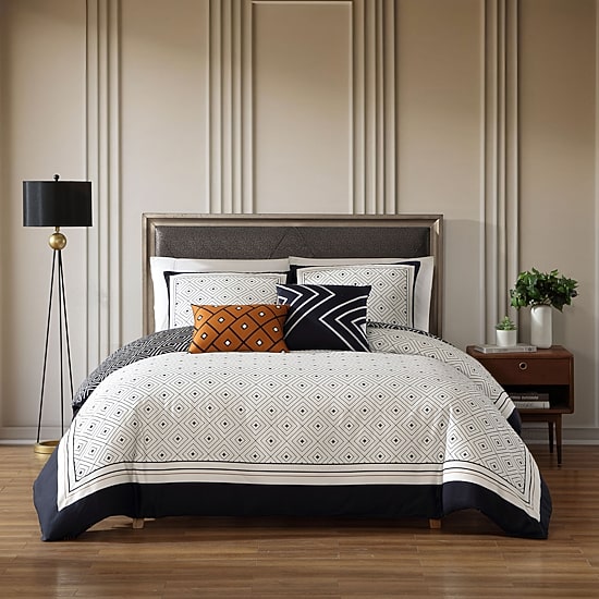Bebejan Geometric 5-pc. Midweight Reversible Comforter Set