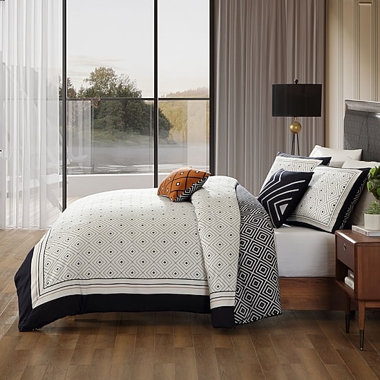 Bebejan Geometric 5-pc. Midweight Reversible Comforter Set