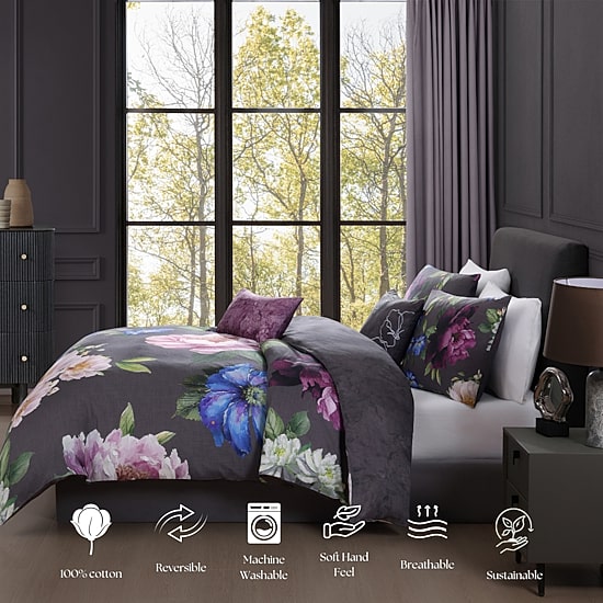 Bebejan Elegant Blossoms 5-pc. Midweight Reversible Comforter Set