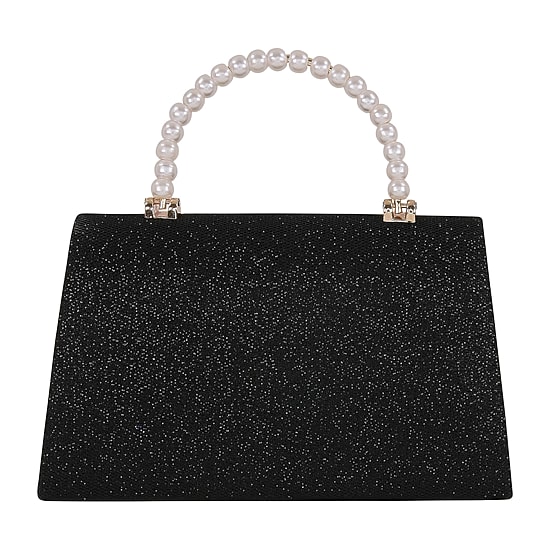 American Glamour Badgley Mischka Pearl Top Handle Evening Bag