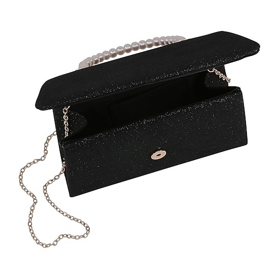 American Glamour Badgley Mischka Pearl Top Handle Evening Bag