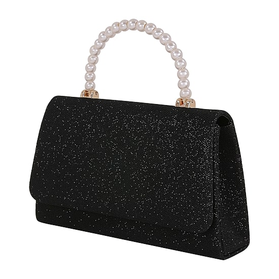 American Glamour Badgley Mischka Pearl Top Handle Evening Bag
