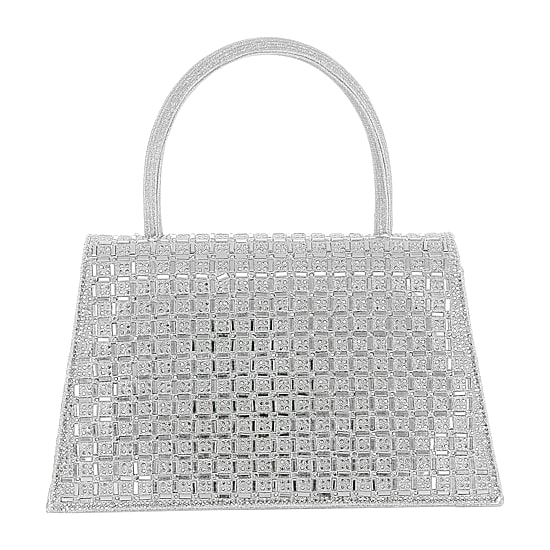 American Glamour Badgley Mischka Crystal Flap Beaded Clutch