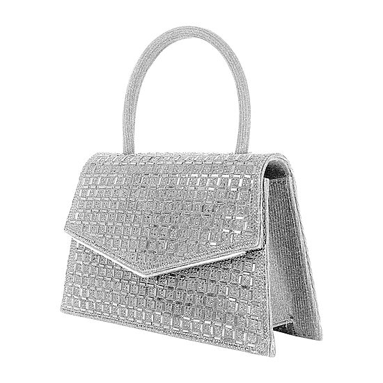 American Glamour Badgley Mischka Crystal Flap Beaded Clutch