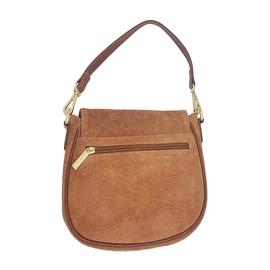 Stone Mountain Palamino Suede Mini Flap Crossbody Bag
