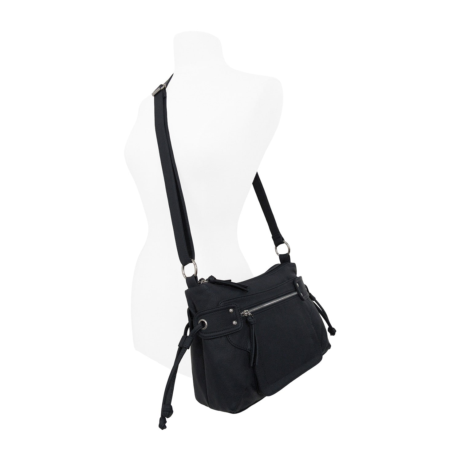 Bueno of California Grainy Washed Tie Side Crossbody Bag