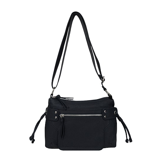 Bueno of California Grainy Washed Tie Side Crossbody Bag