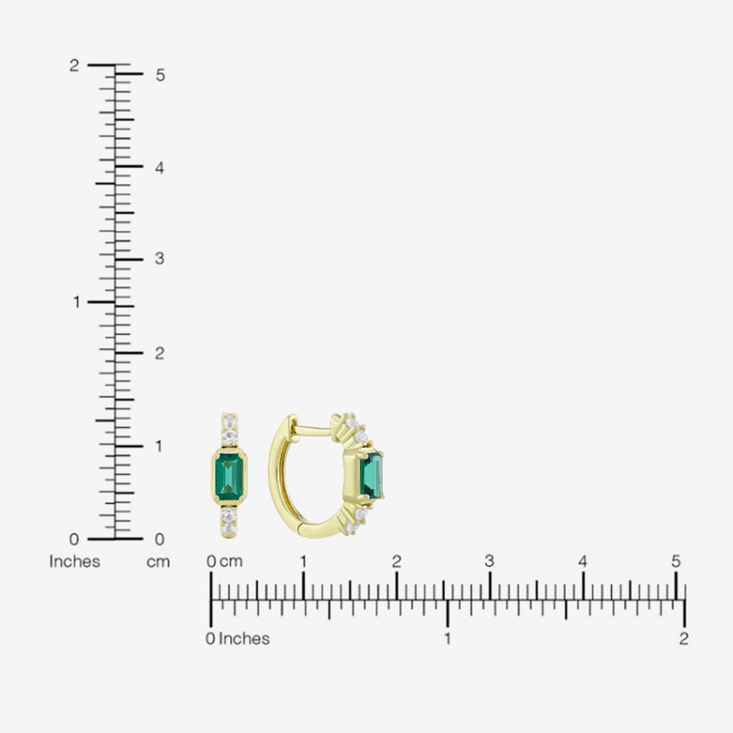Womens Gemstone 14K Vermeil 14mm Hoop Earrings