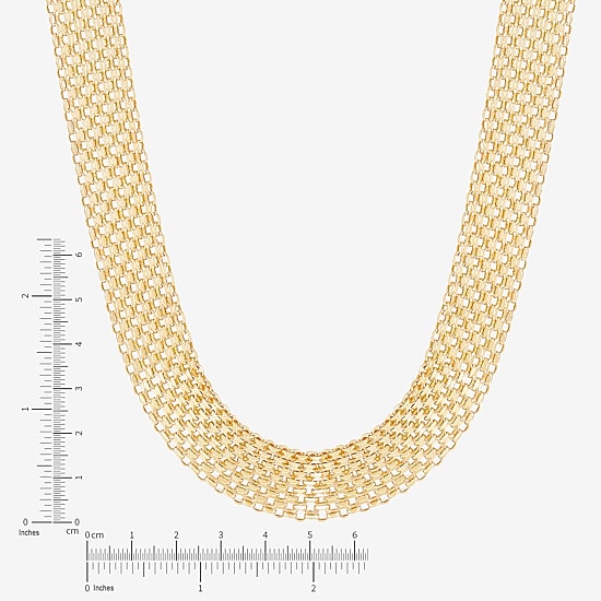 Womens 14K Gold 18 Inch Link Chain Necklace